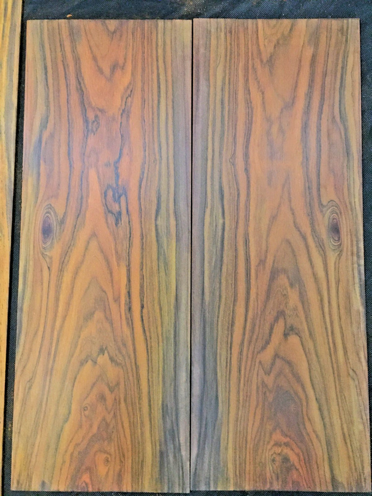 Cocobolo acoustic guitar back and sides set