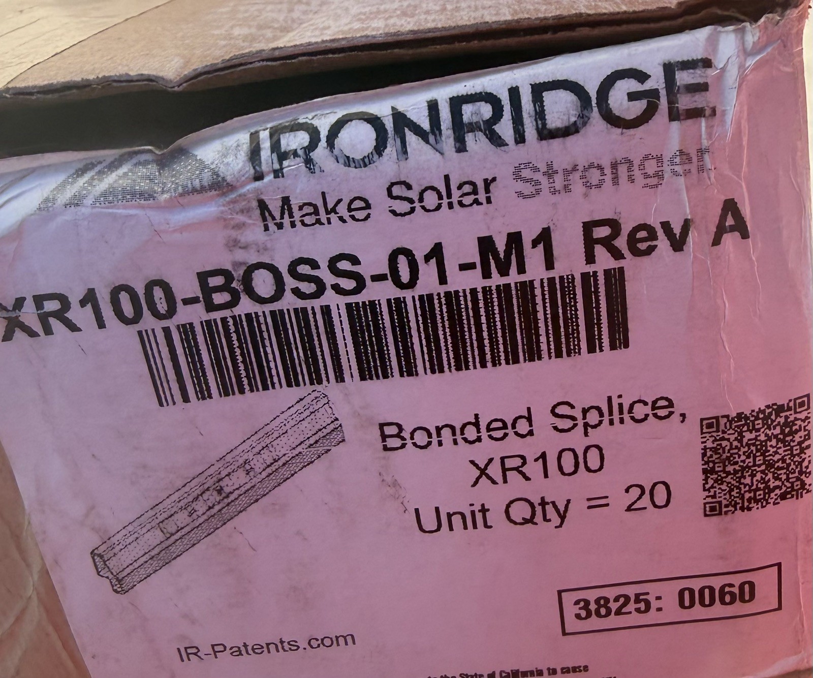 IronRidge XR100-BOSS-01-M1 BOSS Bonded Structural Splice( 20) piece set