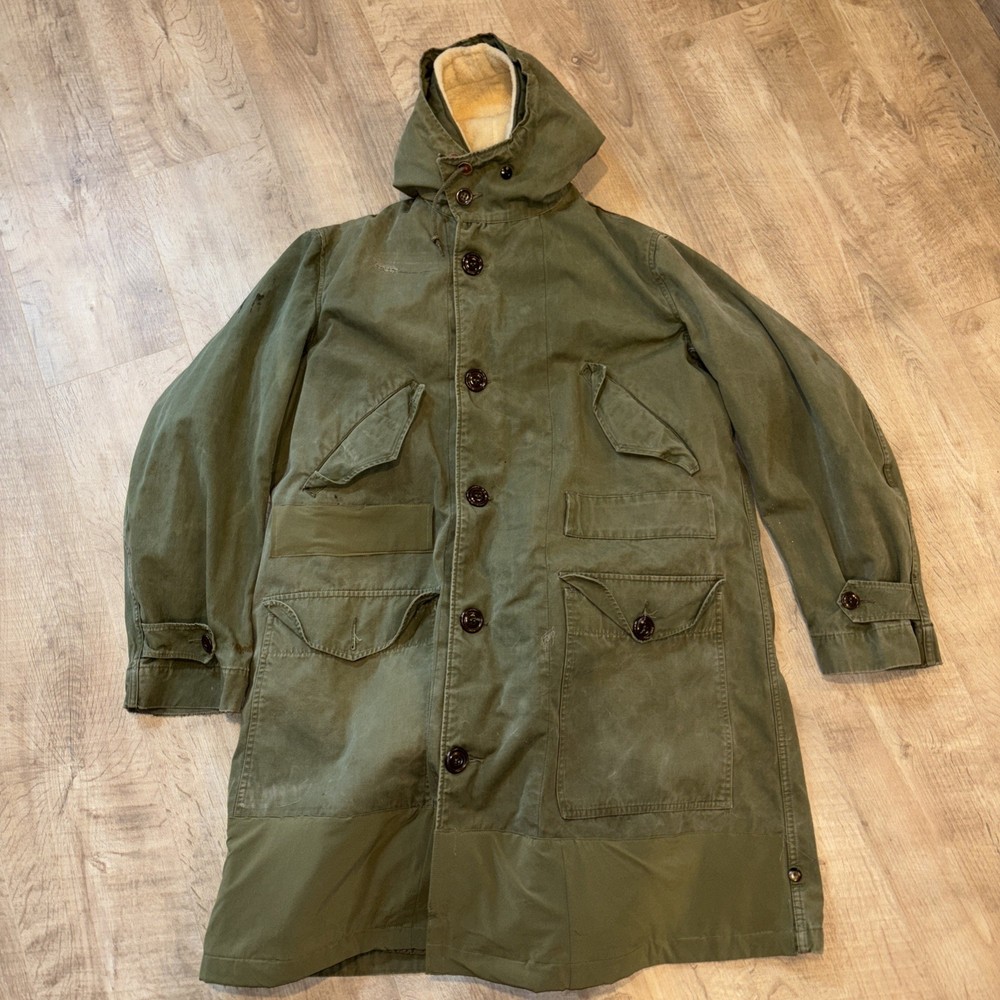 M47 WW2 US military Overcoat, Parka Type with pile liner size medium 1948 Wool