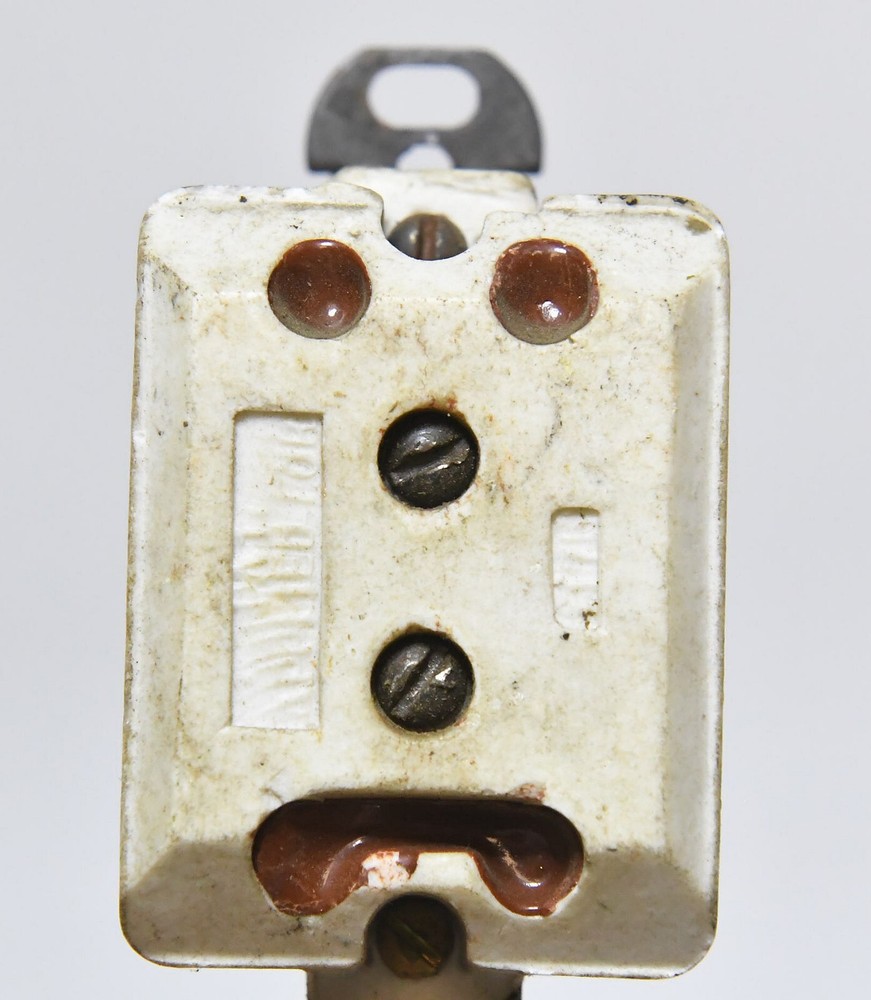 VINTAGE DOUBLE POLE PUSH BUTTON SWITCH #3