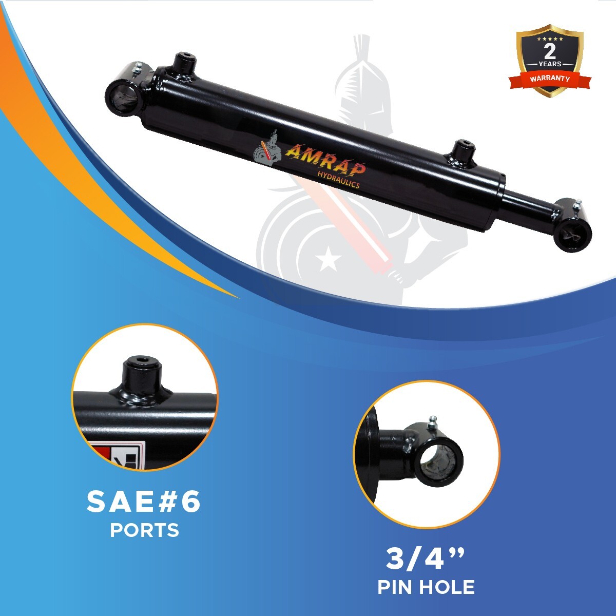 1.5x24 Hydraulic Cylinder-1.5" Bore, 24" Stroke -Welded Cross Tube Cylinder(new)