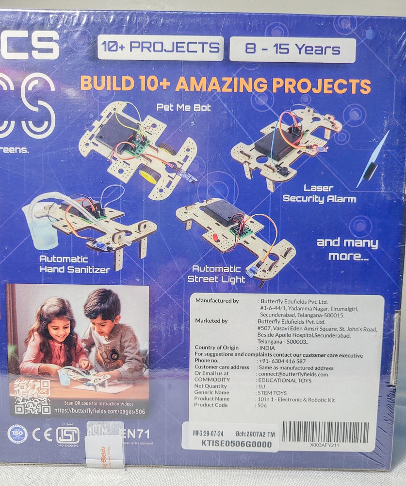Butterfly Edufields Stem Electronics Robotics 10 Projects