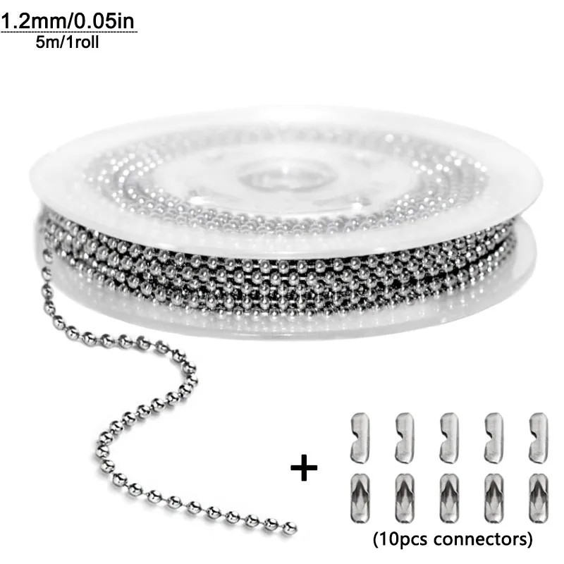 Beaded Pull Chain Extension with Connector Beaded Roller Chain