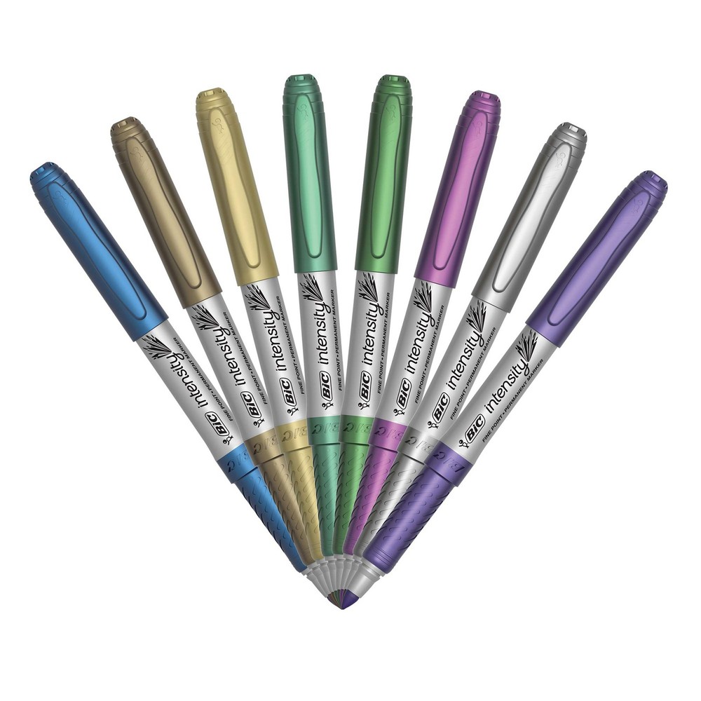 BIC Intensity Permanent Marker Bundle 56 Count Assorted Colors Fine/Ultra Fine