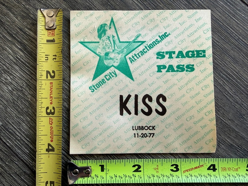 KISS Pass Alive 2 Tour Nov 20 1977 Lubbock Texas Concert Vintage Kiss Aucoin