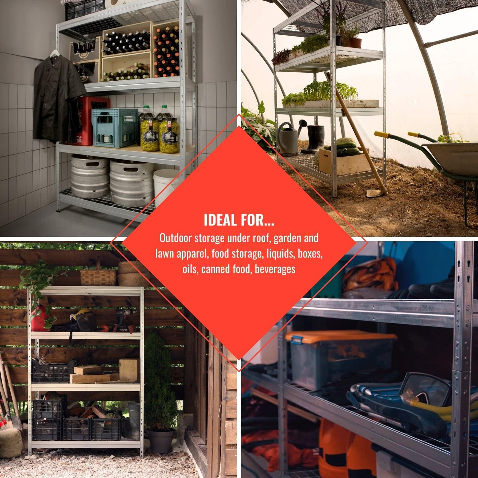 AR Shelving TRM18S418KHKEZUS0 Heavy Duty NSF Certified Galvanized 4-Tier