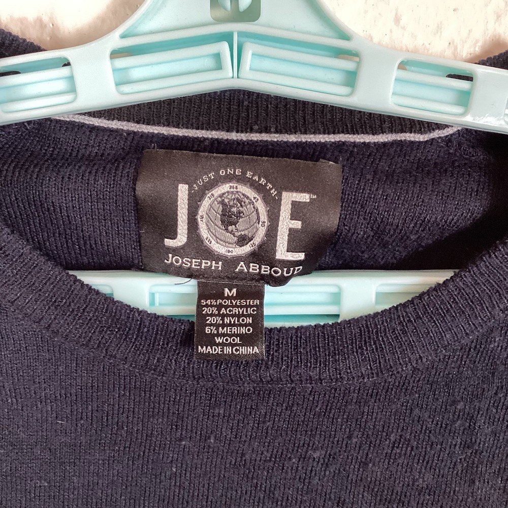 Joseph Abboud Mens Sweater Sz M Medium Long Sleeve Pullover Solid Excellent