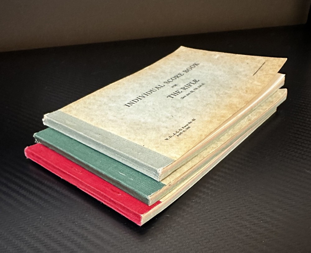 Rifle Individual Score Book dated April 10, 1926 Government Printing Office