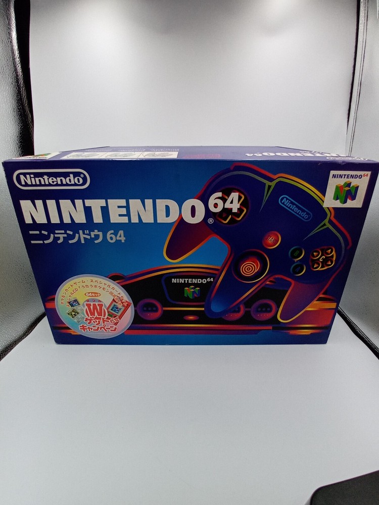 Nintendo 64 Black Console System Boxed Controller Manual N64 NTSC-J CIB Complete