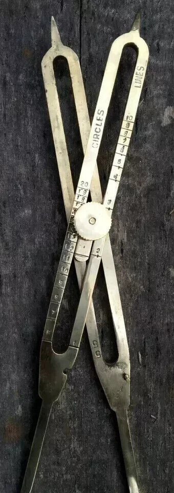 9" Proportional Divider Brass Drafting Tool Scientific Compass Engineer