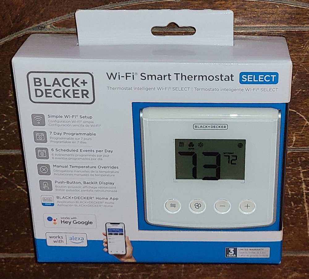 Black & Decker Wi-Fi Smart Thermostat Select ~7 Day Programmable~ #CT7935A