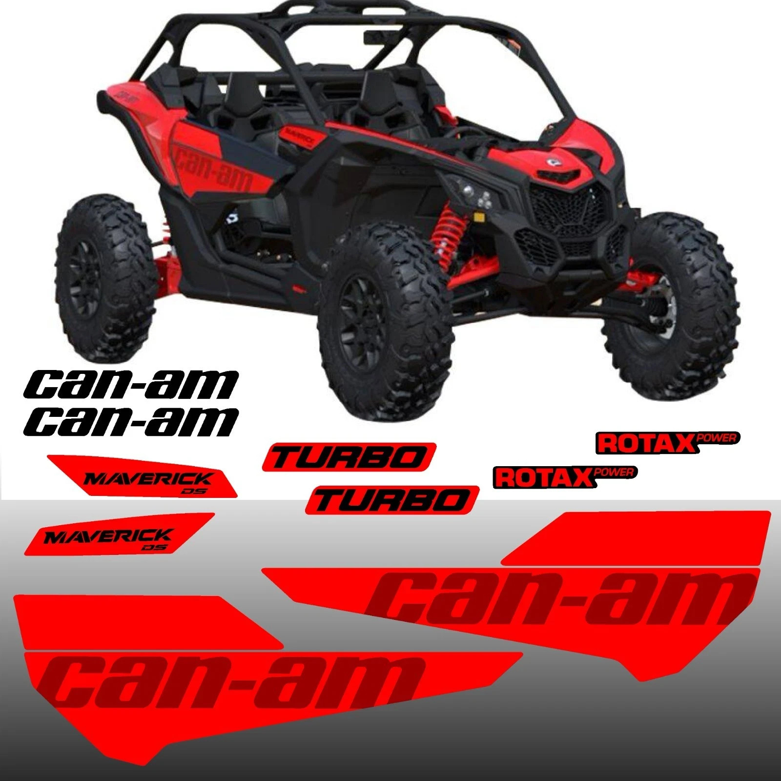 UTV Graphics Decals Stickers for Can-Am Maverick DS - Turbo - 2UP