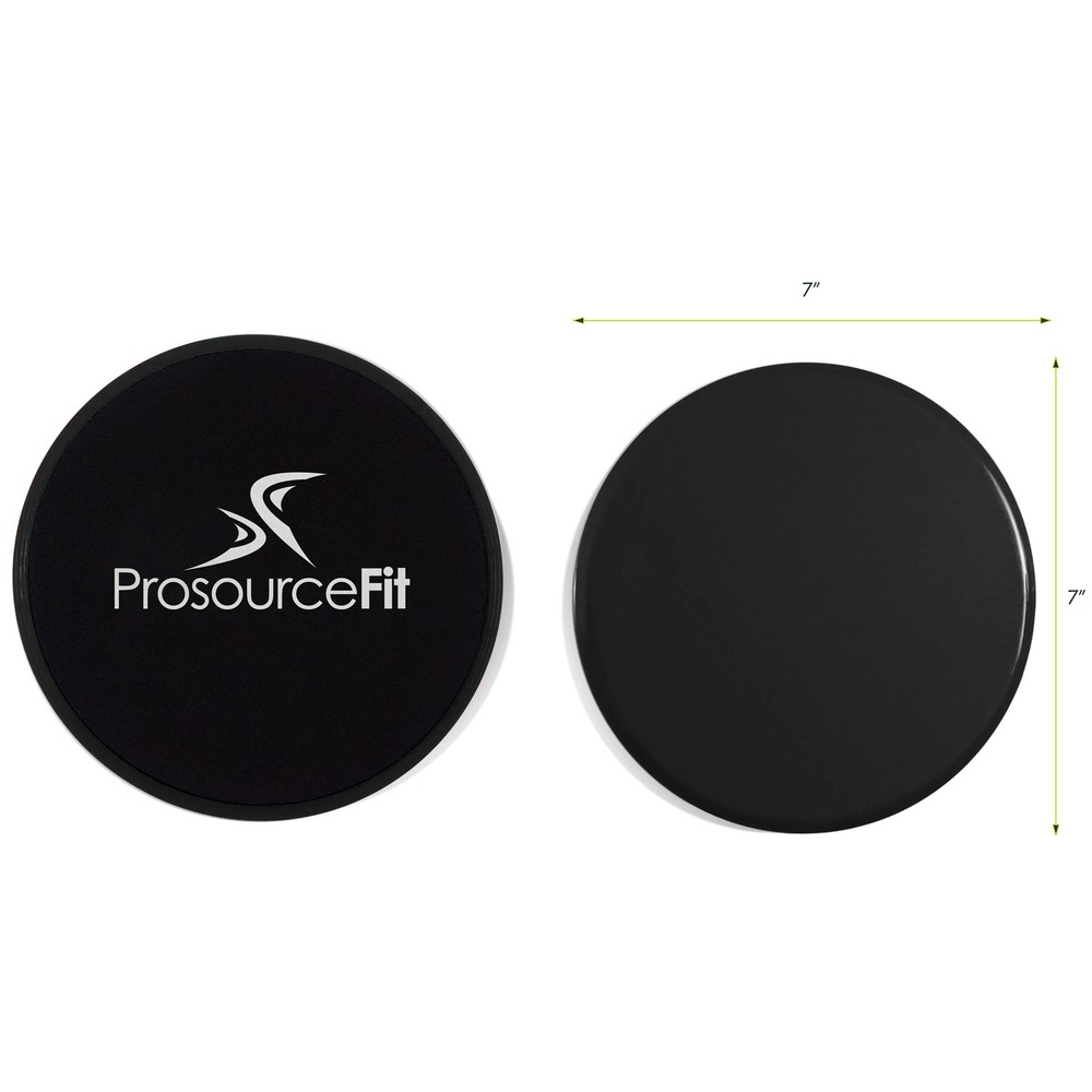 ProsourceFit Core Sliding Exercise Discs, Dual-Sided Sliders for Use on Black