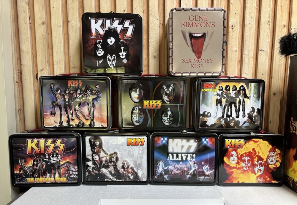 KISS LOT of 9 LUNCH BOXES THE ORIGINALS THE FAREWELL TOUR AND MORE (See List)