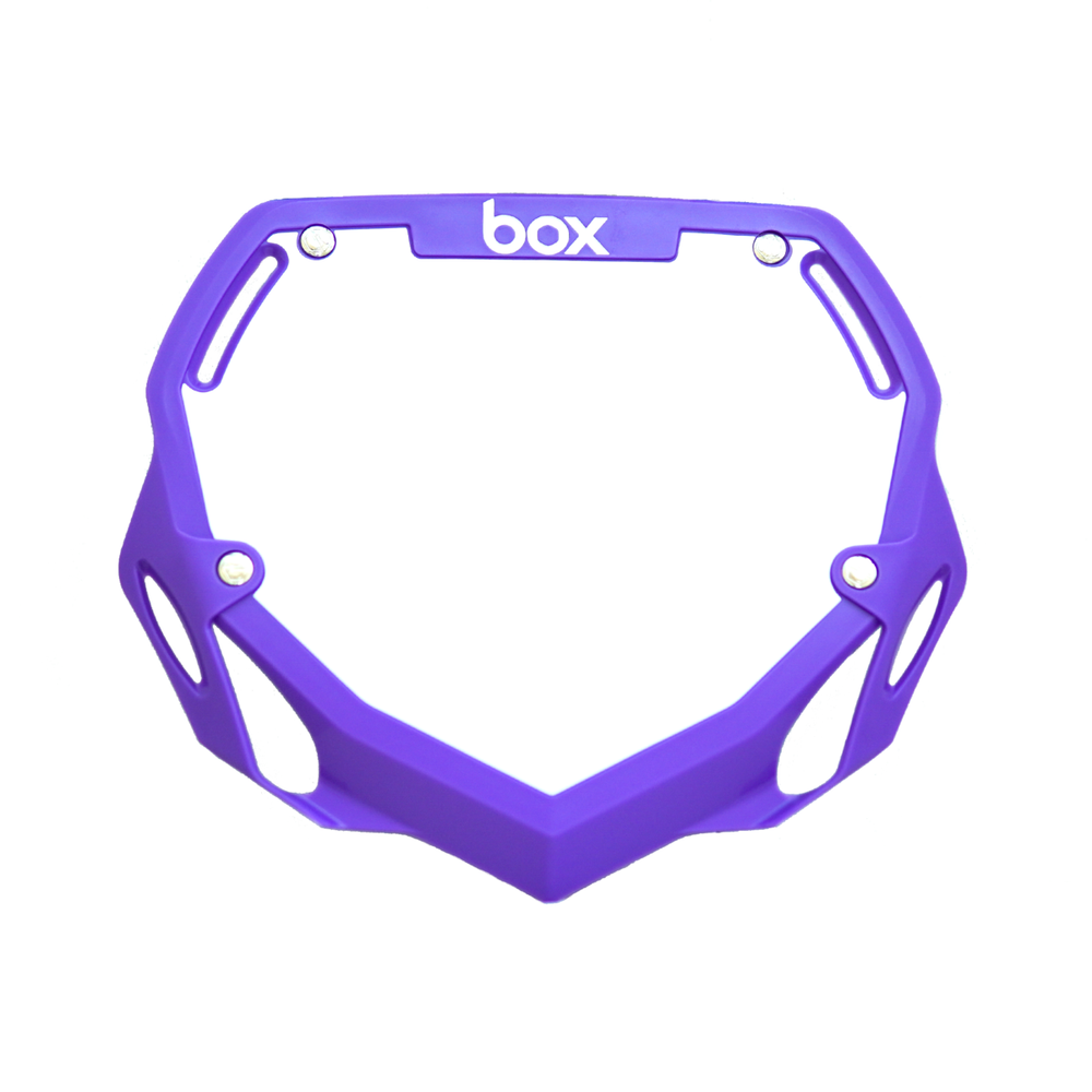 BOX TWO componets Number Plate Mini/Cruiser purple/orange
