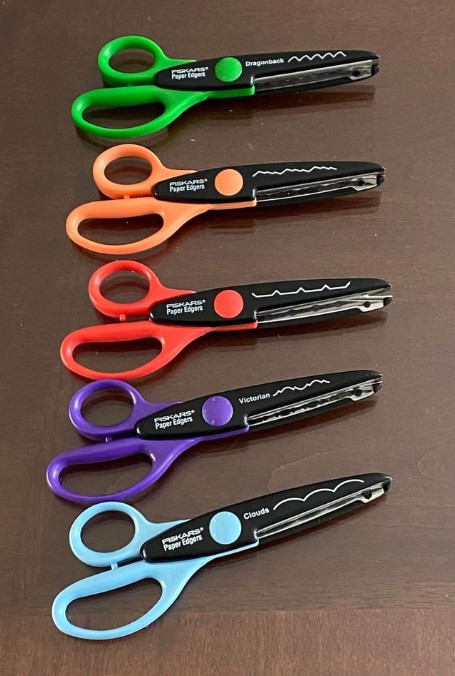 5 pairs FISKARS  Craft Edge cut Scissors