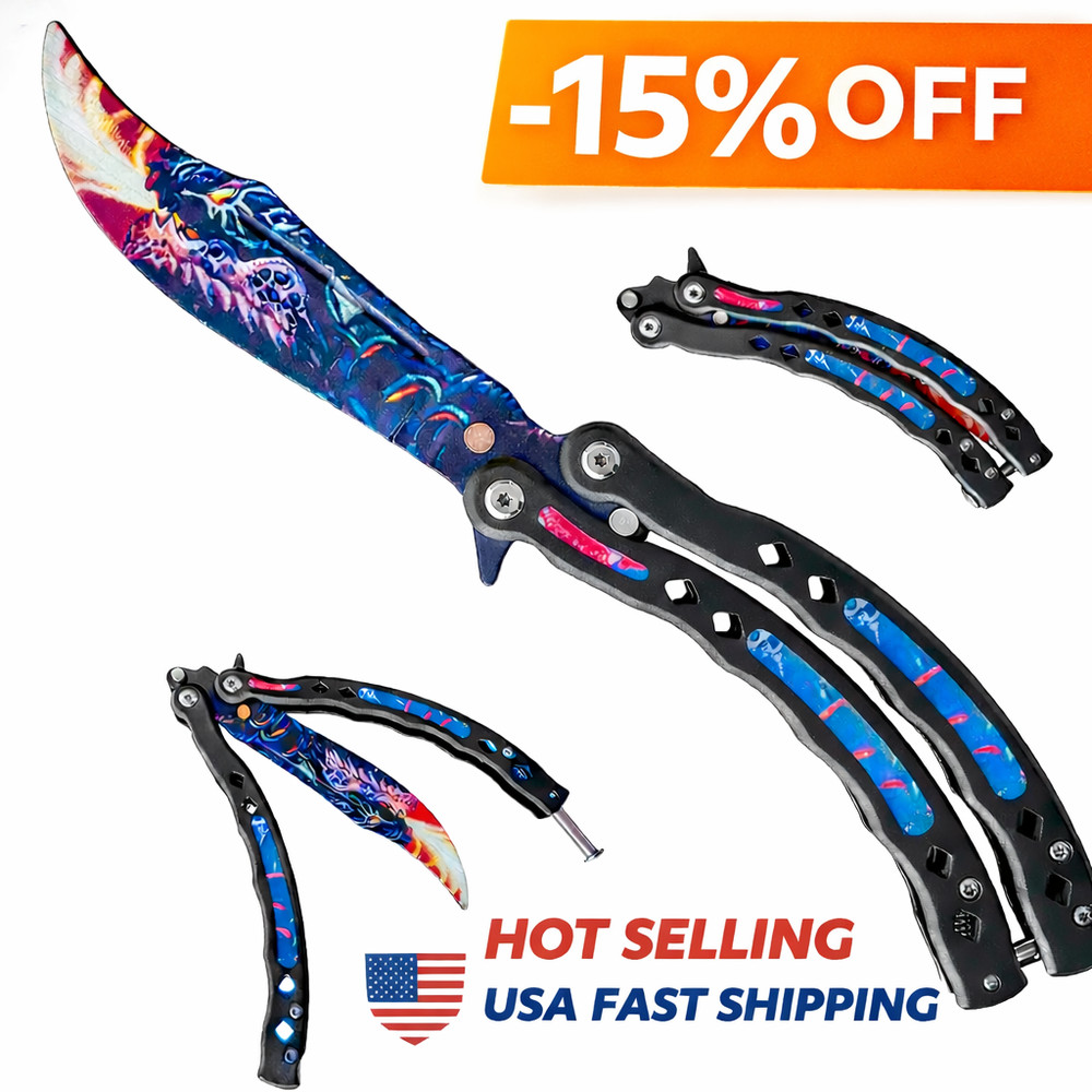 Butterfly Balisong Trainer – Non-Sharp Practice Tool – Desk Fidget for Skill