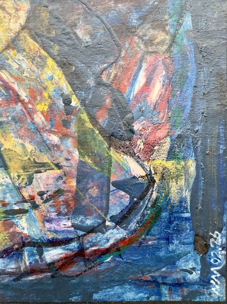 Original Russian Abstract Composition, Graphics, Postmodernism, Signed.