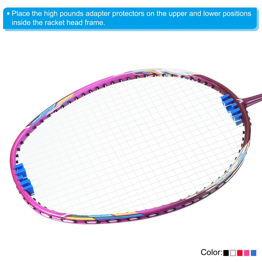 3Pcs Embedded Badminton Stringing Racquet Load Spreader Adapter Protector, Red