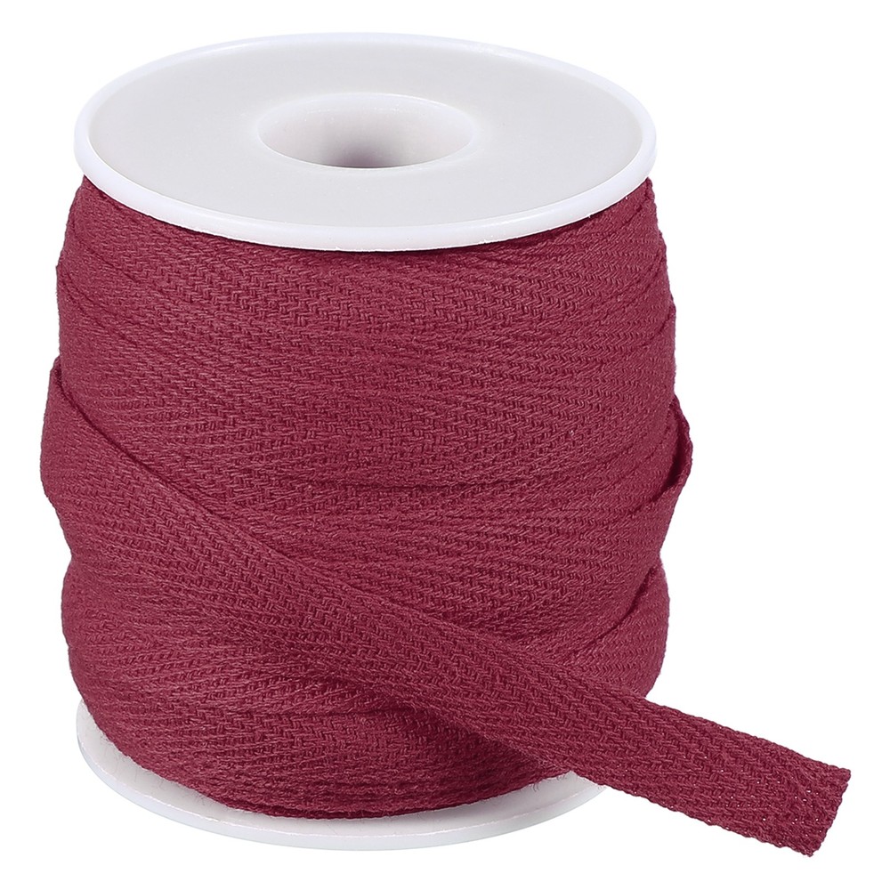 10mm x 66feet Inch Flat Drawstring Cord Drawstring Replacement, Dark Red