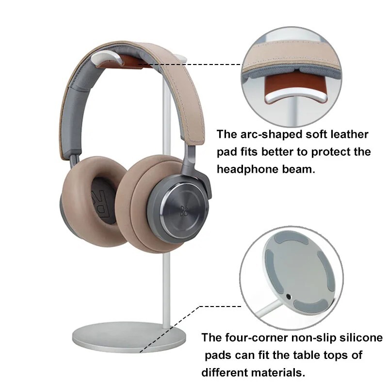 Curved Aluminium Headphone Stand with Solid Base