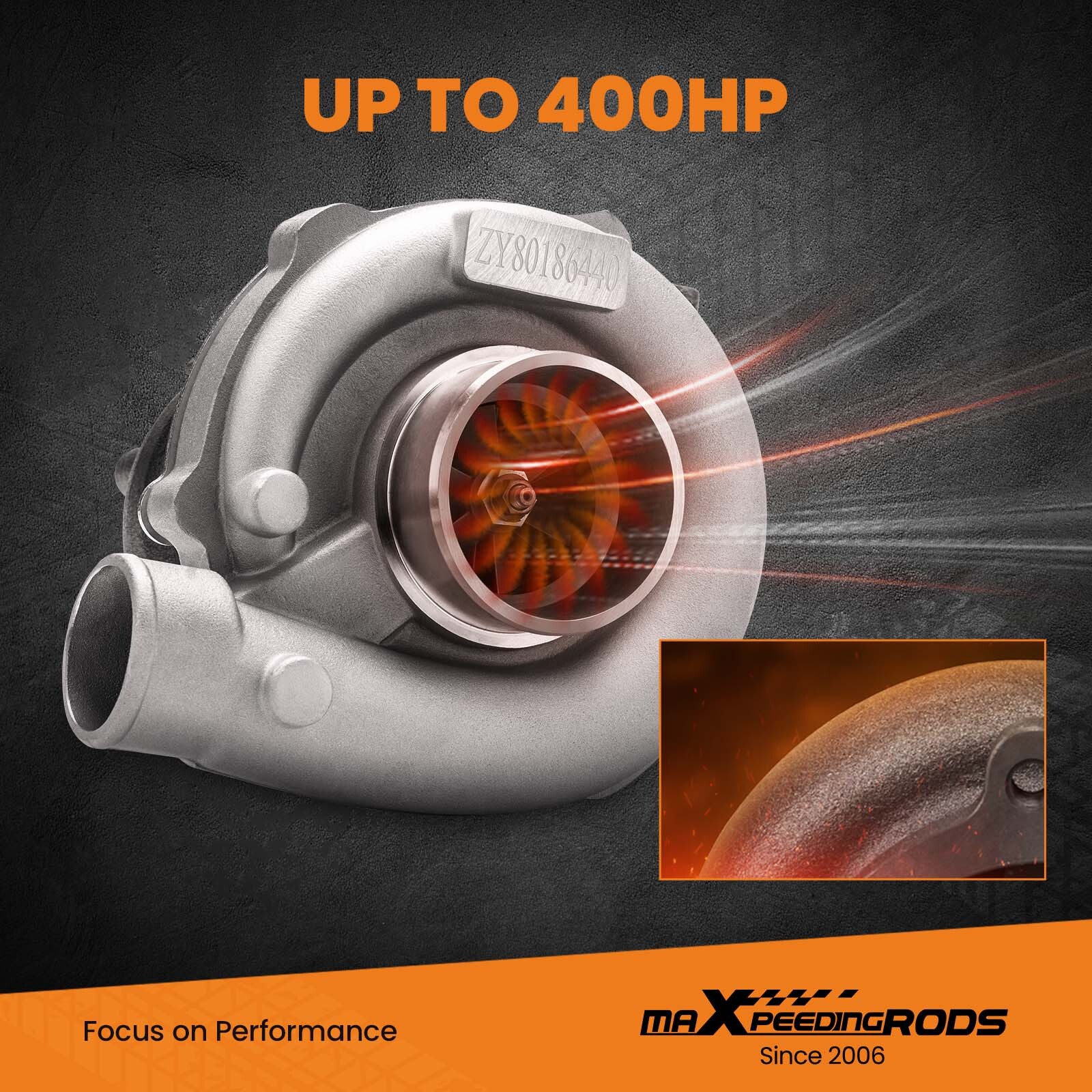 T04E T3/T4 .57 A/R 48.1 TRIM TURBO COMPRESSOR 400+HP BOOST STAGE III Charger