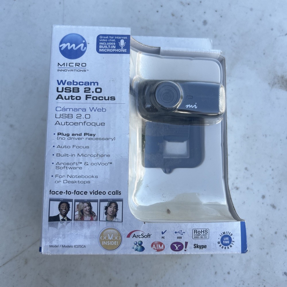 Micro Innovations Webcam U.S.B 2.0 Auto Focus Built In Microphone