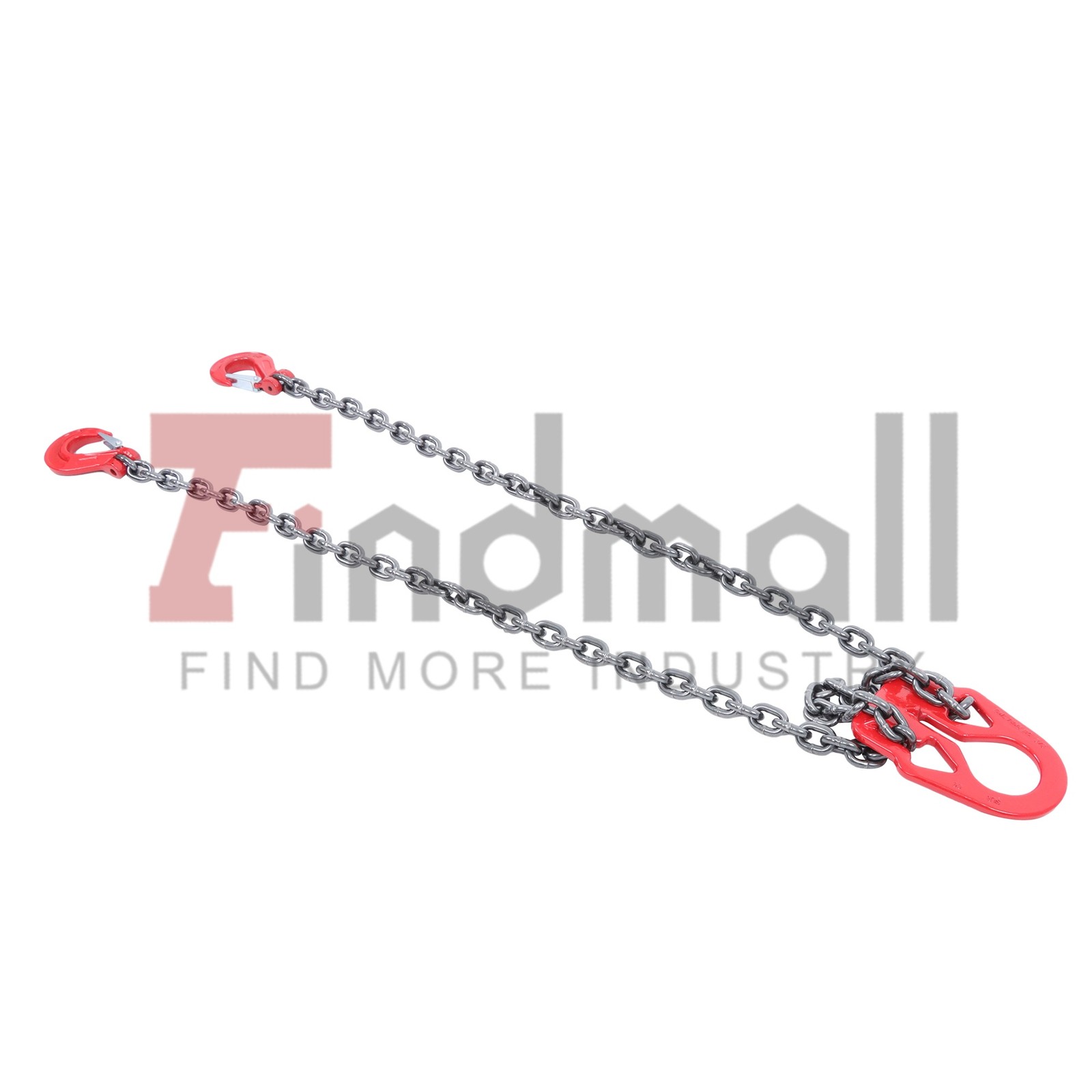 3/8" x10ft Chain Sling G80 7100lbs Lifting Chains with Adjuster Hooks 2 Legs Red