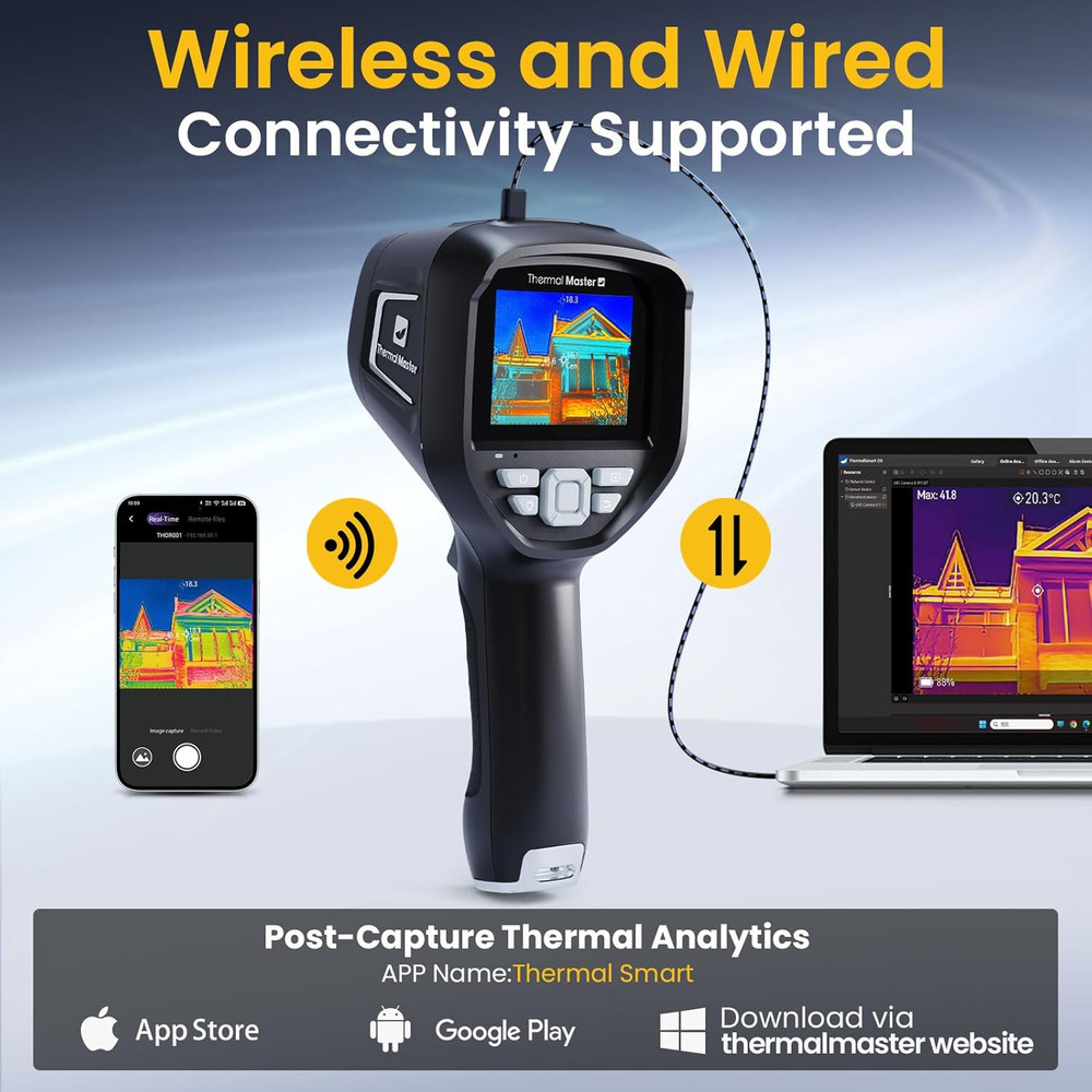 2MP High-Resolution Handheld Thermal Camera with Laser Features