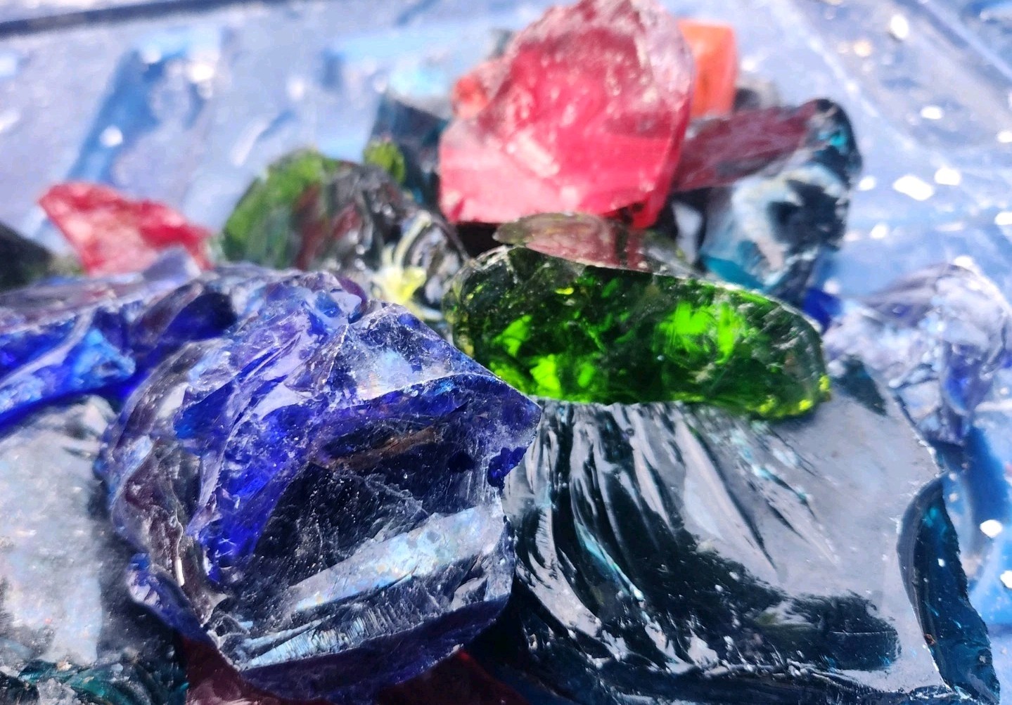 5 Pounds BLENKO CULLET SLAG GLASS Rain Chains, Mosaics, Landscaping, Art Project