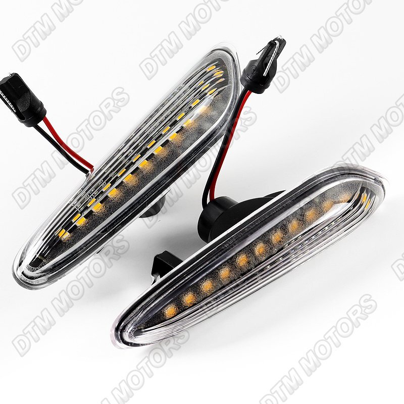 For BMW E46 E60 E61 E82 E83 E84 E88 E90 E92 Clear White LED Side Marker Lights
