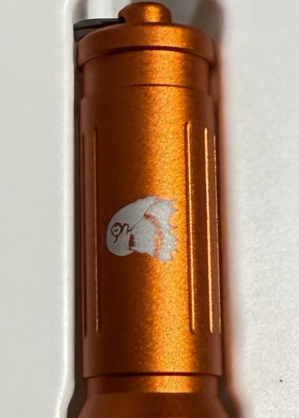 OLIGHT i3E EOS 90 Lumen Keychain LED Flashlight Orange Eagle Engraving