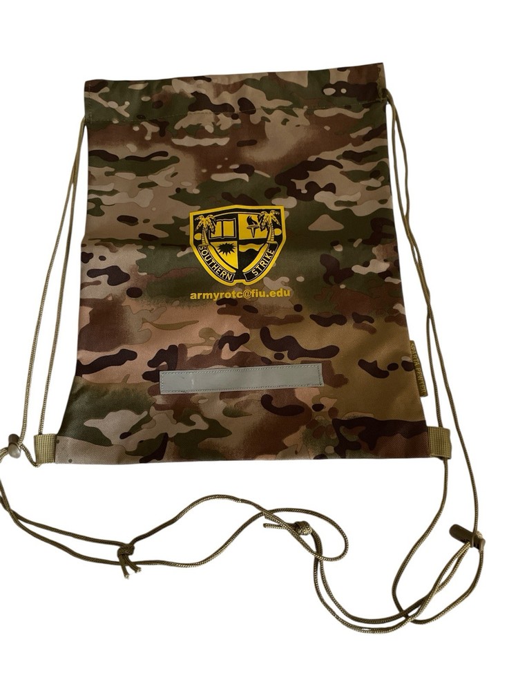 Army ROTC Southern Strike Battalion String Backpack 16"x 13" Camo