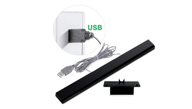 Infrared IR Ray Motion Sensor Replacement Wii Sensor Bar USB Wired U Console TV
