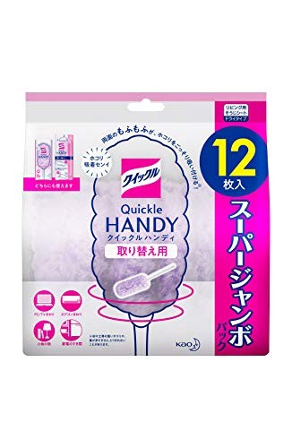 Kao Quickle Handy Duster Refills Jumbo Pack 12 Sheets Japan