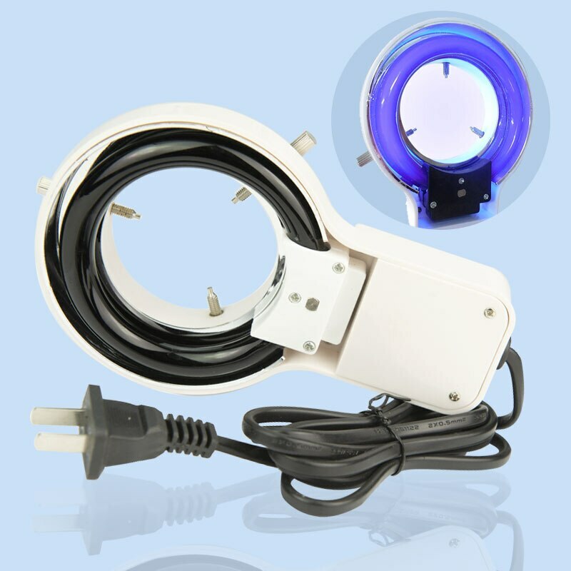 8W 220V Microscope Purple UV Fluorescent Ring Lamp Light Source