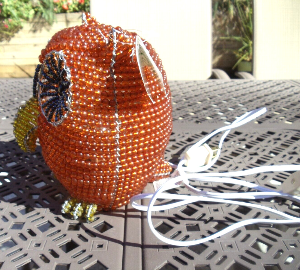 Beaded land: Owl nightlight