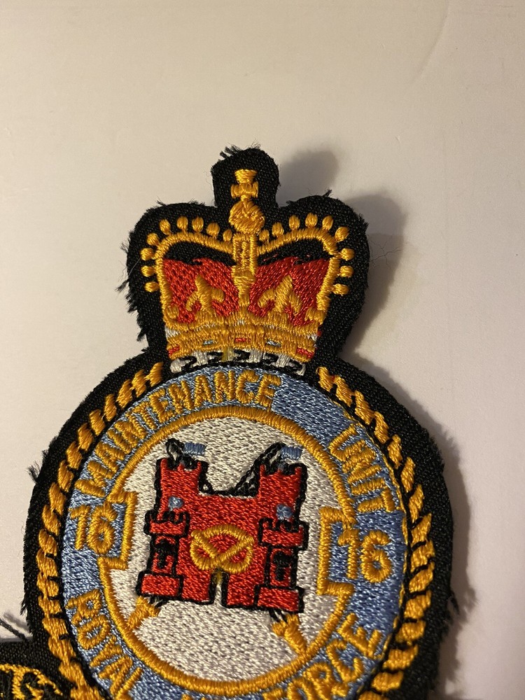 ROYAL AIR FORCE 1616 Maintenance Unit Patch 4”x3” EUC