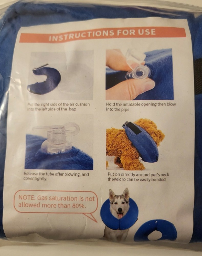 Protective Inflatable Dog Collar Size Large