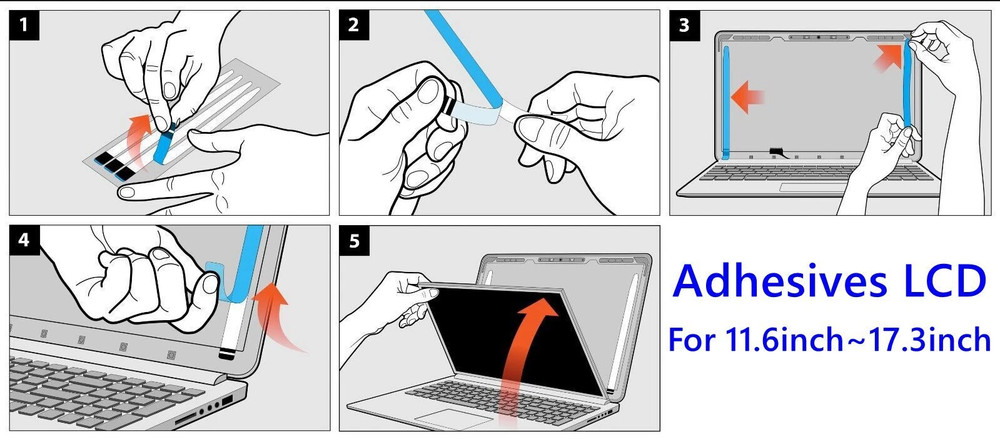10pieces Pre-cut Adhesive Frame for LCD Replacement Double-Sided Easy Pull Tape