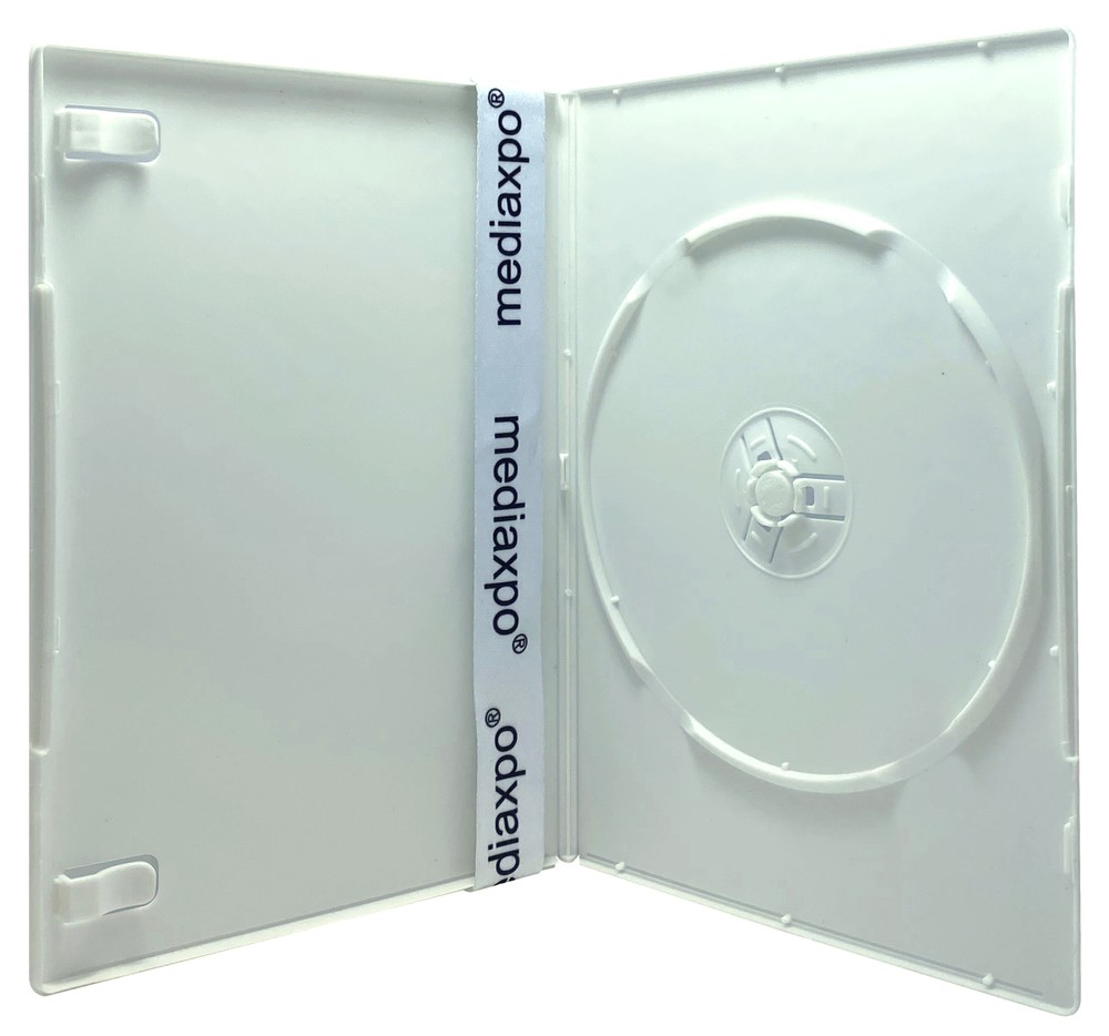 SLIM Solid White Color Single DVD Cases 7MM Lot