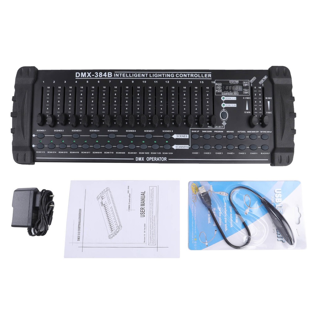 DMX 512 384 Channels Operator Console Controller For Stage Lighting DJ Party