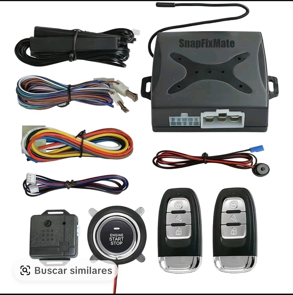 SnapFixMate Passive Keyless Entry Car Alarm System + Remote Engine Starter NEW