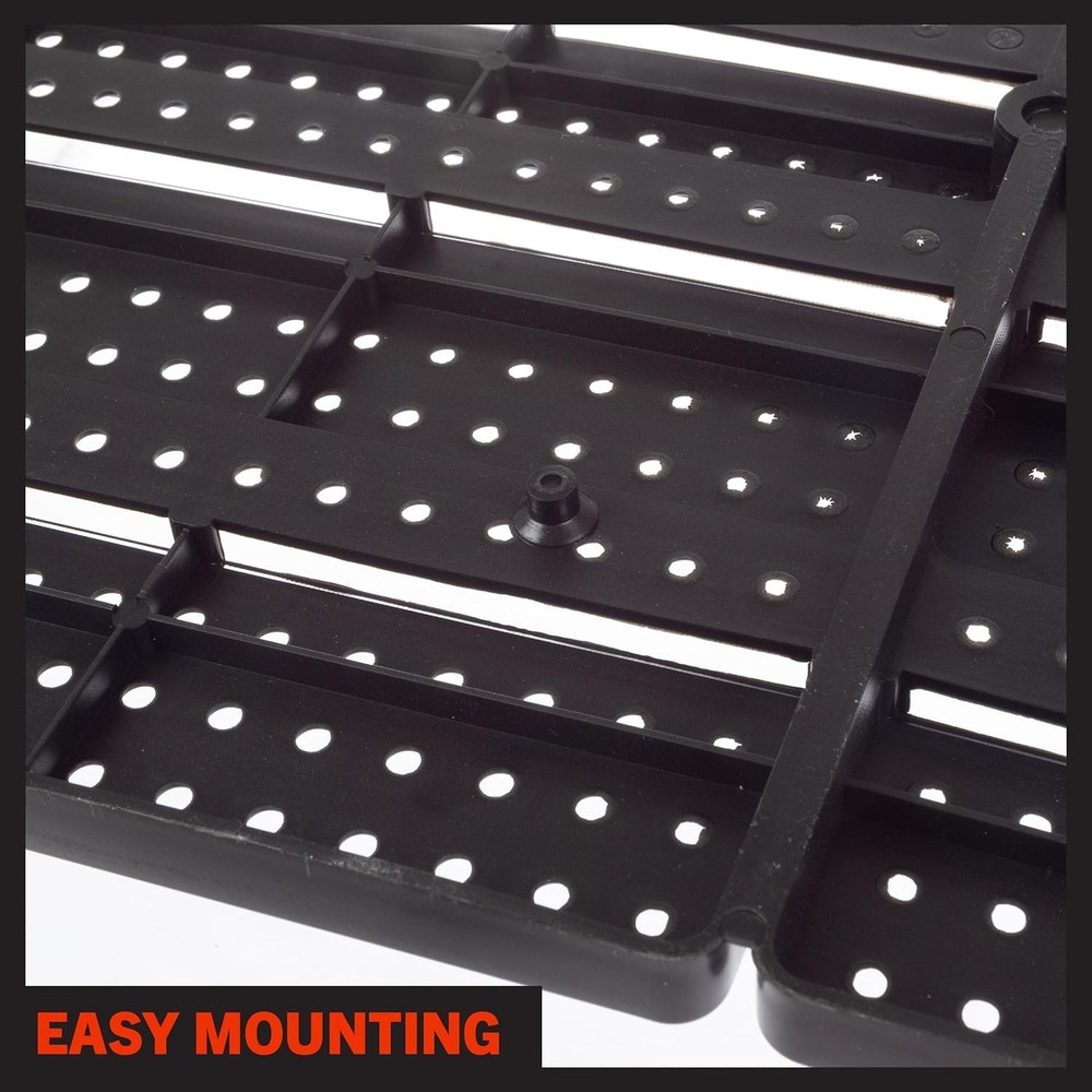 15-Bin Garage Organization Rack Carbon Steel Rack W/ Removable Stackable Plastic