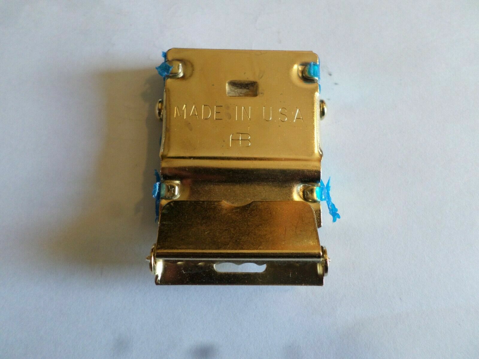 U.S MILITARY OD GREEN WEB BELT WITH SOLID BRASS BUCKLE U.S.A MADE 54" HEAVY WEB