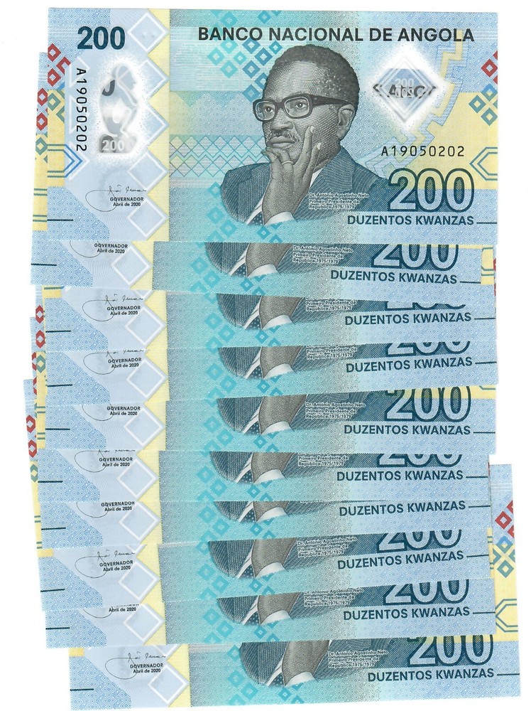 Angola 10x 200 Kwanzas 2020 UNC