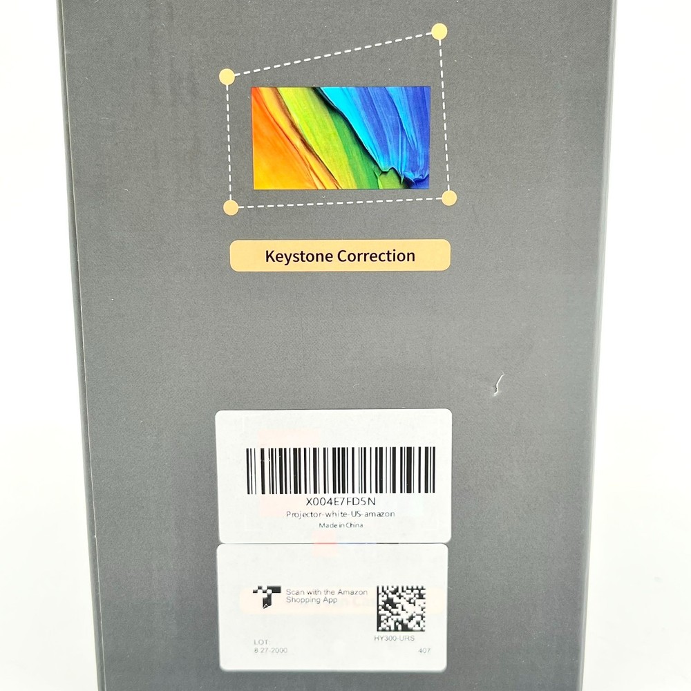 LED Source HDMI Projector - White (180 Degrees Free Projection)