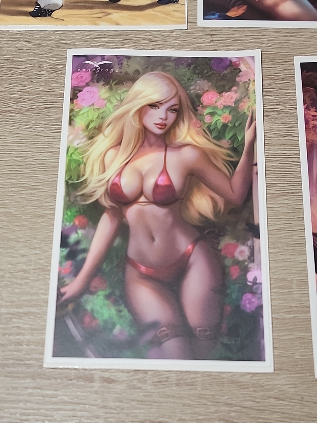 Zenescope (11) Sticker Card Lot. Very Rare! Robin Hood, Nurse, Cowgirl, Football