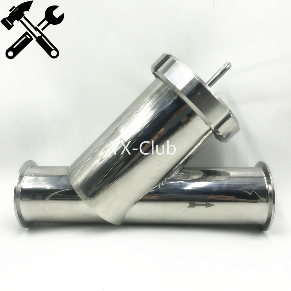 SS304 1-1/2" Sanitary Inline Y Strainer 100 Mesh Pipe Filter
