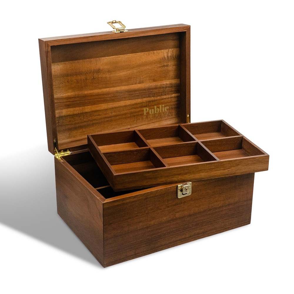 Locking Wooden Keepsake , Customizable Design With Adjustable Tray. Large Woo...